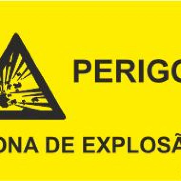 Sinal de Estaleiro - Fotoluminescente 2F. (Aplicação por Suspensão) 400x300mm