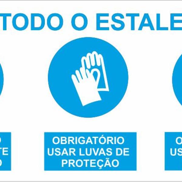 Sinal de Estaleiro - PVC Opaco 900x400mm