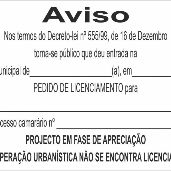 Sinal de Estaleiro - PVC Opaco 1200X0800mm
