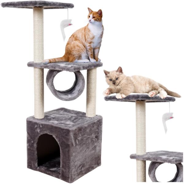 Arranhador p/ Gatos c/ Plataforma (30 x 30 x 78 cm)