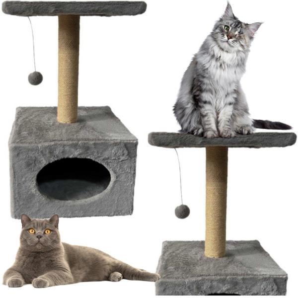 Arranhador p/ Gatos c/ Cama (31 x 31 x 56 cm)