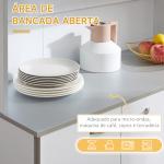 Armário de Cozinha com Prateleira Ajustável para Microondas 101x39x180 cm Branco