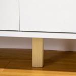 Cómoda com 6 Gavetas e Pés Elevados Cómoda para Dormitório Estilo Moderno Anti - Tombo 120x40x76 cm Branco