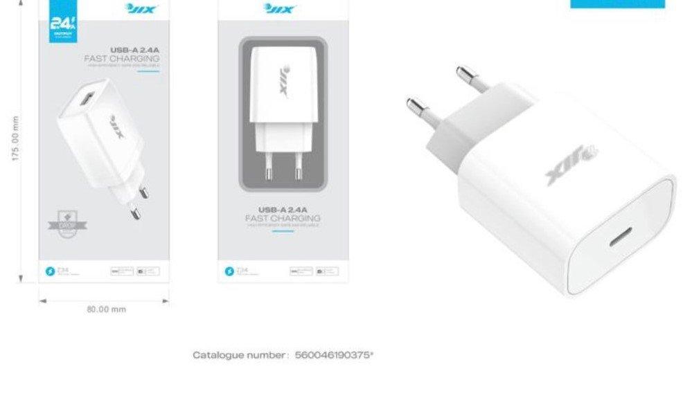 Carregador USB 2.4A Rápido