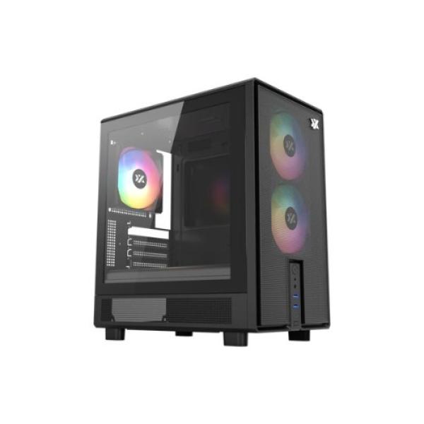 TORRE MATX XYZ ATOM BLACK 3 VENT ARGB / 1XUSB 3.0 1XUSB2.0 1 X USB C X - CS - ATOM - B