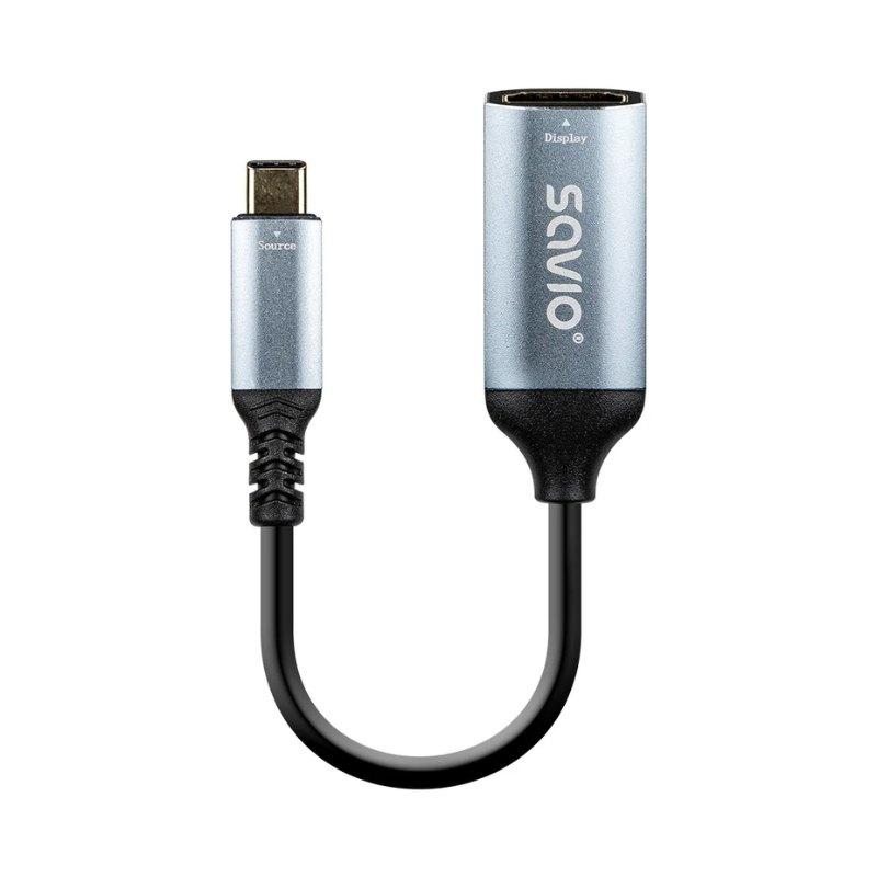 SAVIO AK - 78 USB - C HDMI (H) 60 HZ SILVER ADAPTOR