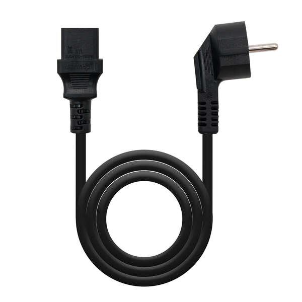 Cabo de Alimentação CPU Nanocable Schuko CEE7 Macho para C13 Fêmea 10 m Preto — Recondicionado
