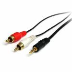 Cabo Áudio Jack (3,5 mm) para 2 RCA Startech MU3MMRCA Preto