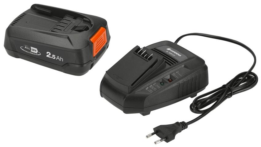 Conjunto de Bateria e Carregador 18V/45 + AL 1830 CV - GARDENA