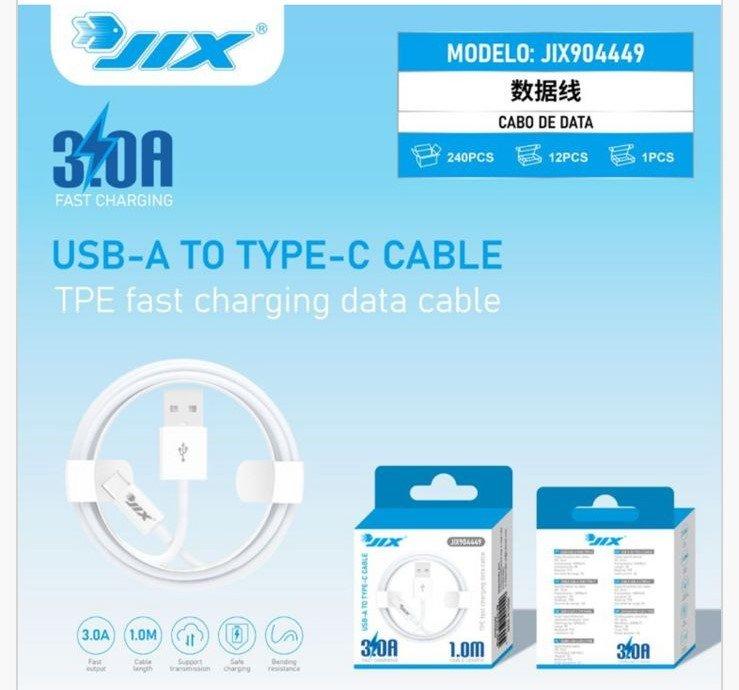 Cabo de Dados USB-A para Type-C (1M) – 3.0A