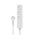 3 - SOCKET POWER STRIP 1.5M WHITE SAVIO LZ - 07