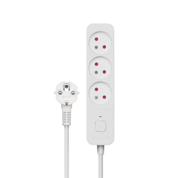 3 - SOCKET POWER STRIP 1.5M WHITE SAVIO LZ - 07