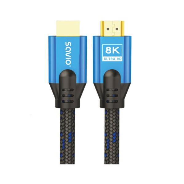HDMI 2.1 (M) BRAIDED 8K CABLE SAVIO CL-169 5M