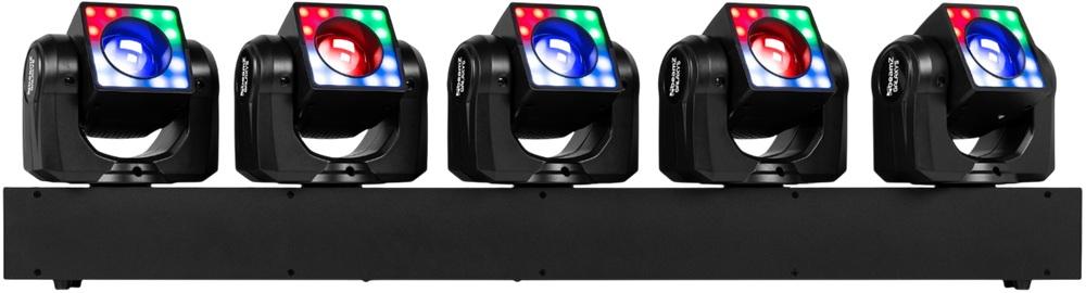Barra de Iluminação LED RGBW c/ 5 Moving Heads 40W (GALAXY5) - beamZ