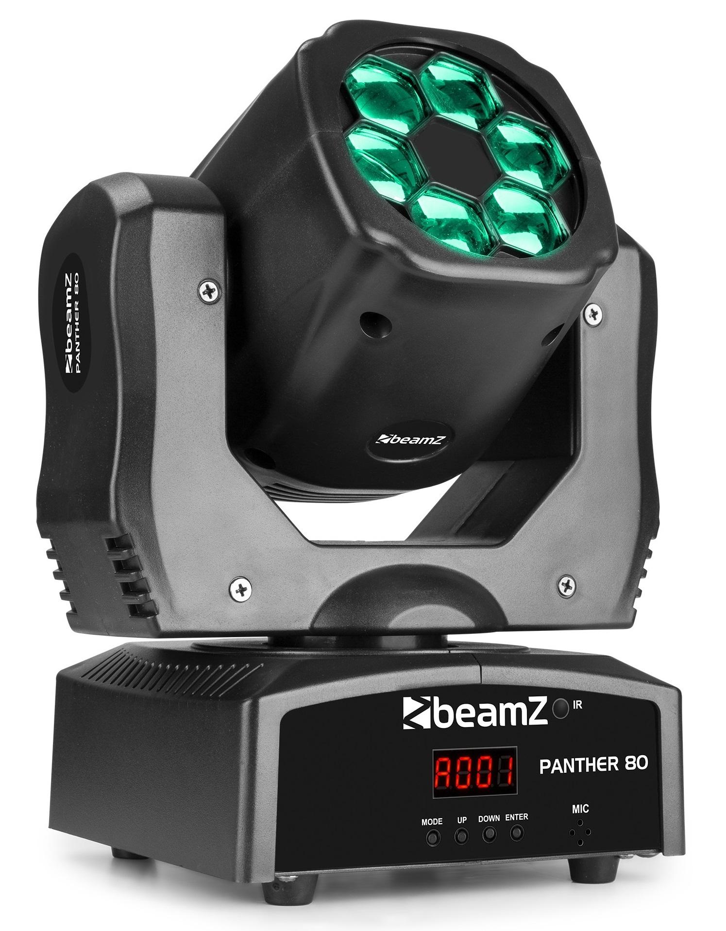 Moving Head 6x 12W CREE LED RGBW DMX c/ Lentes Rotativas (PANTHER 80) - beamZ