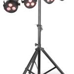 Barra LEDs Portátil c/ 4 Projectores LED 3x 4 - EM - 1 RGBW + Tripé - MAX