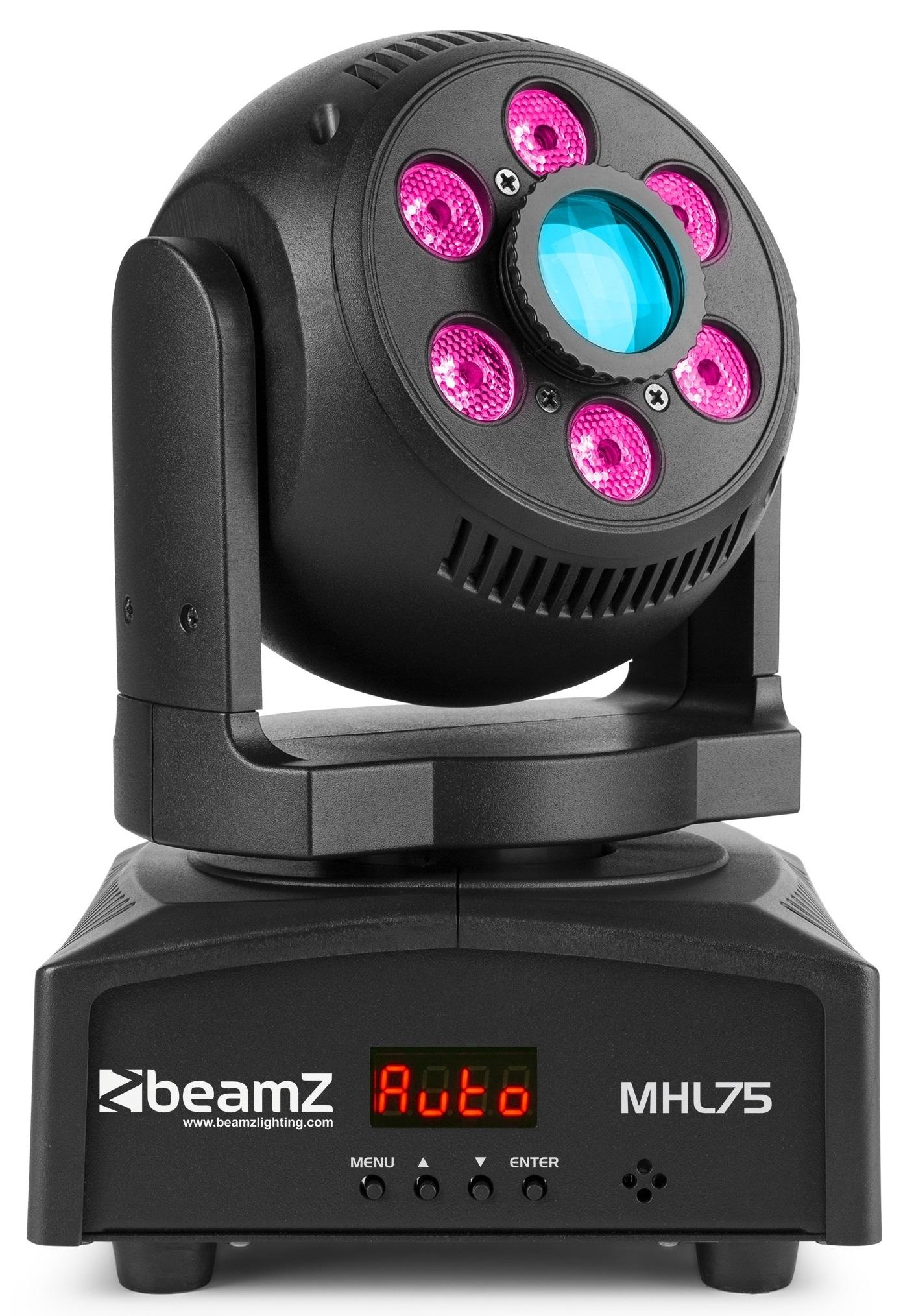 Moving Head LED Hibrido Spot/Wash RGBW 30W DMX (MHL75) - beamZ