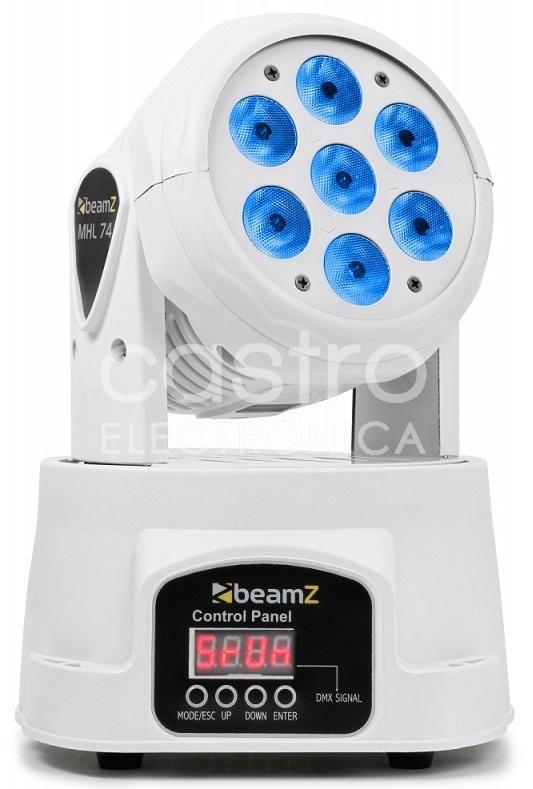 Moving Head LED Wash RGBW 7x 10W DMX Branco (MHL74) - beamZ