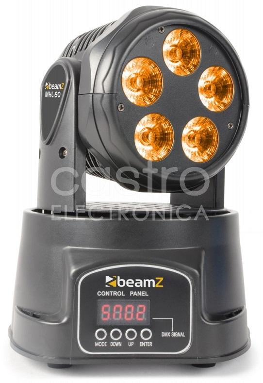 Moving Head LED 5x 18W RGBAW - UV DMX (MHL90) - beamZ