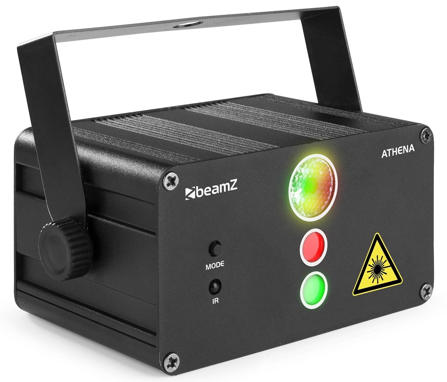Laser a Bateria 100/50mW Vermelho e Verde c/ Comando (ATHENA) - beamZ