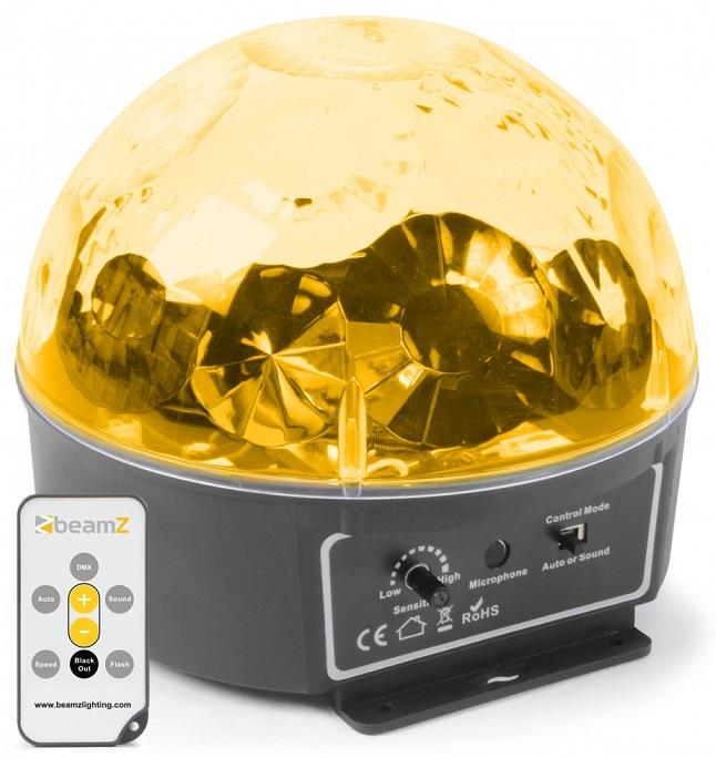 Projector de Efeito LED 6x 3W RGBAWP c/ Comando (MINI STAR BALL) - beamZ