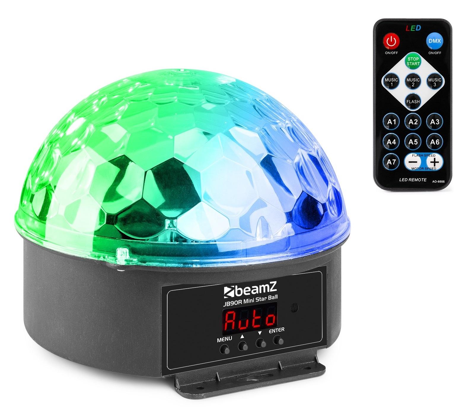 Projector de Efeitos LED RGBAWWPYP 9x 1W DMX c/ Comando (JB90R) - beamZ