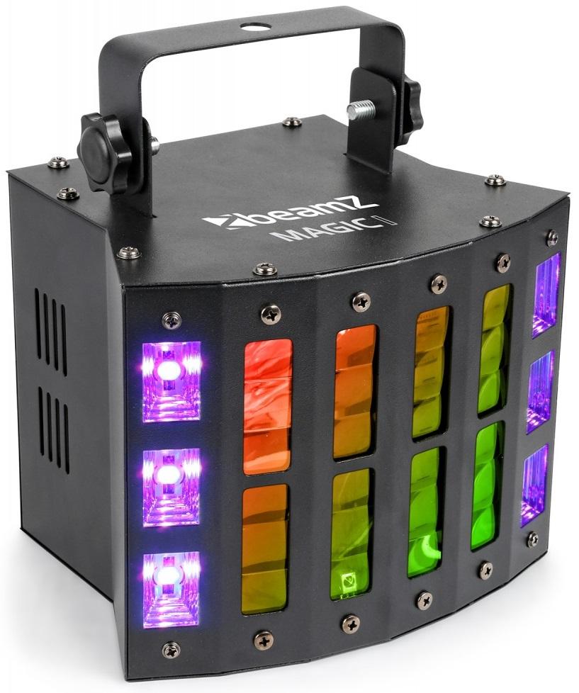 Projector Efeitos Disco LED RGBAWP c/ Luz Negra UV + Strobe (MAGIC1 DERBY) - beamZ