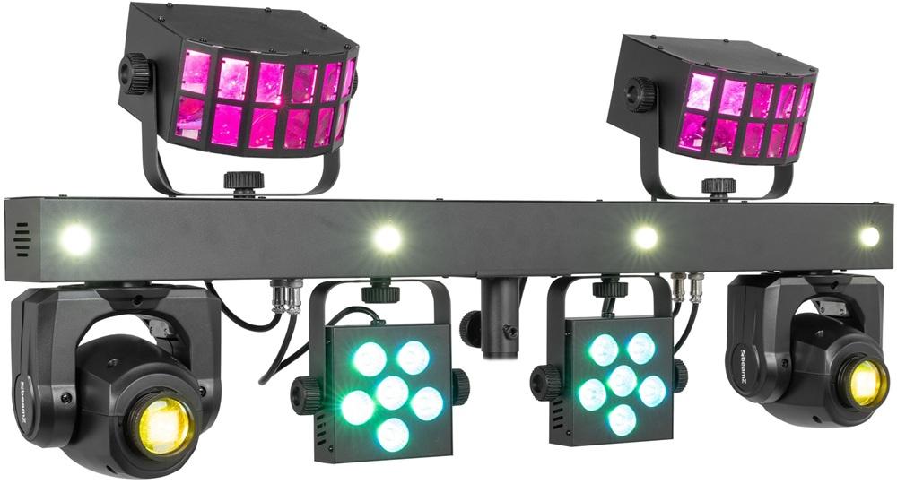 Barra Profissional 26x LEDs c/ Moving Head´s + Efeitos Derby + Strobe LEDs (SHOWBAR GO GLOW) - beamZ