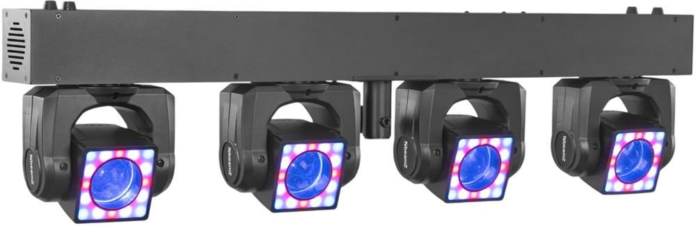 Barra Profissional c/ 4 Moving Head´s 4 LEDs 40W UV (SHOWBAR GO) - beamZ