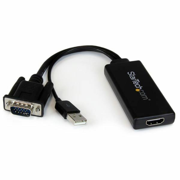 Adaptador HDMI para VGA Startech VGA2HDU              Preto