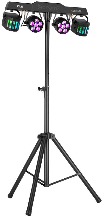 Barra Portátil 4 - EM - 1 CLS Party Bar c/ 2 Focos PAR LEDs + 2 Projectores Derby (Orcus) - beamZ