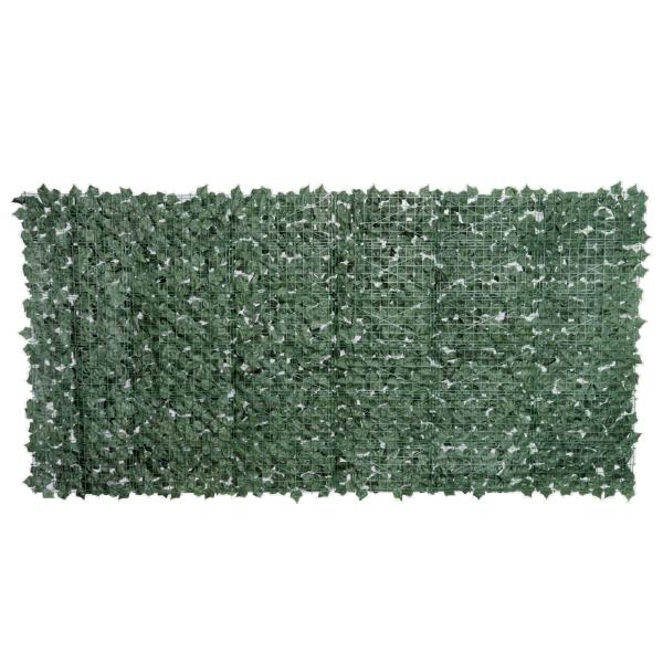 Vedação Artificial em Rolo 3,1,5m Vedação de Privacidade para Balcão Jardim Exterior Planta Decorativa de Parede PE Verde