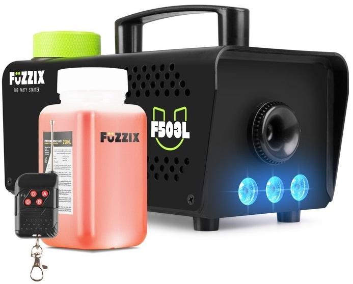 Máquina de Fumo 3 LEDs RGB 500W c/ Comando sem Fios (F503L) - FUZZIX