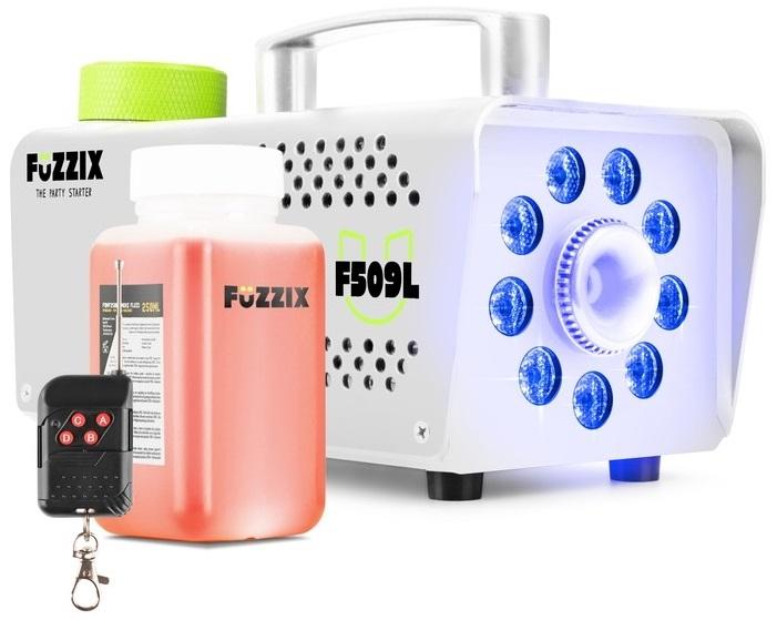 Máquina de Fumo 500W 9 LEDS RGB c/ Comando s/ Fios (F509LW) - FUZZIX