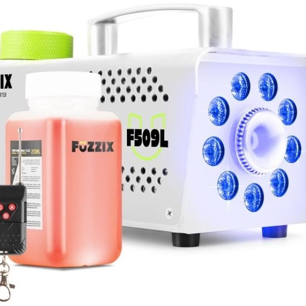 Máquina de Fumo 500W 9 LEDS RGB c/ Comando s/ Fios (F509LW) - FUZZIX
