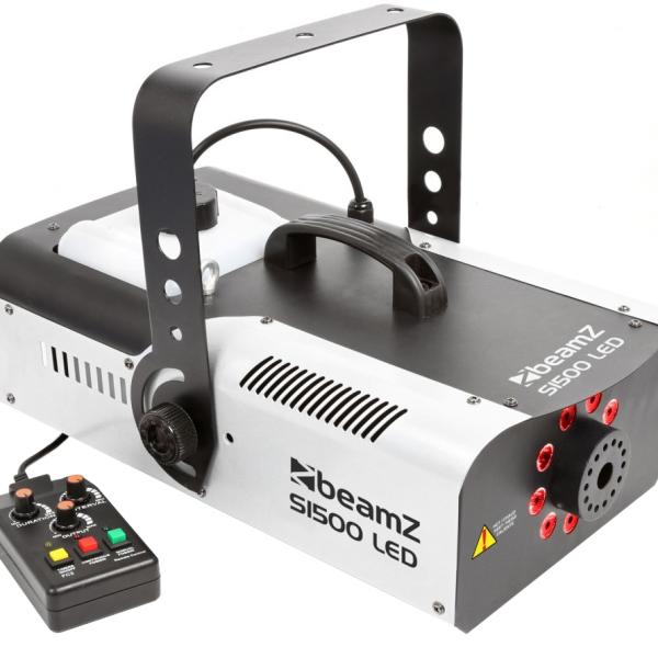 Máquina de Fumo DMX 1500W Efeitos LED 9x 3W RGB c/ Comando Temporizador (S1500LED) - beamZ