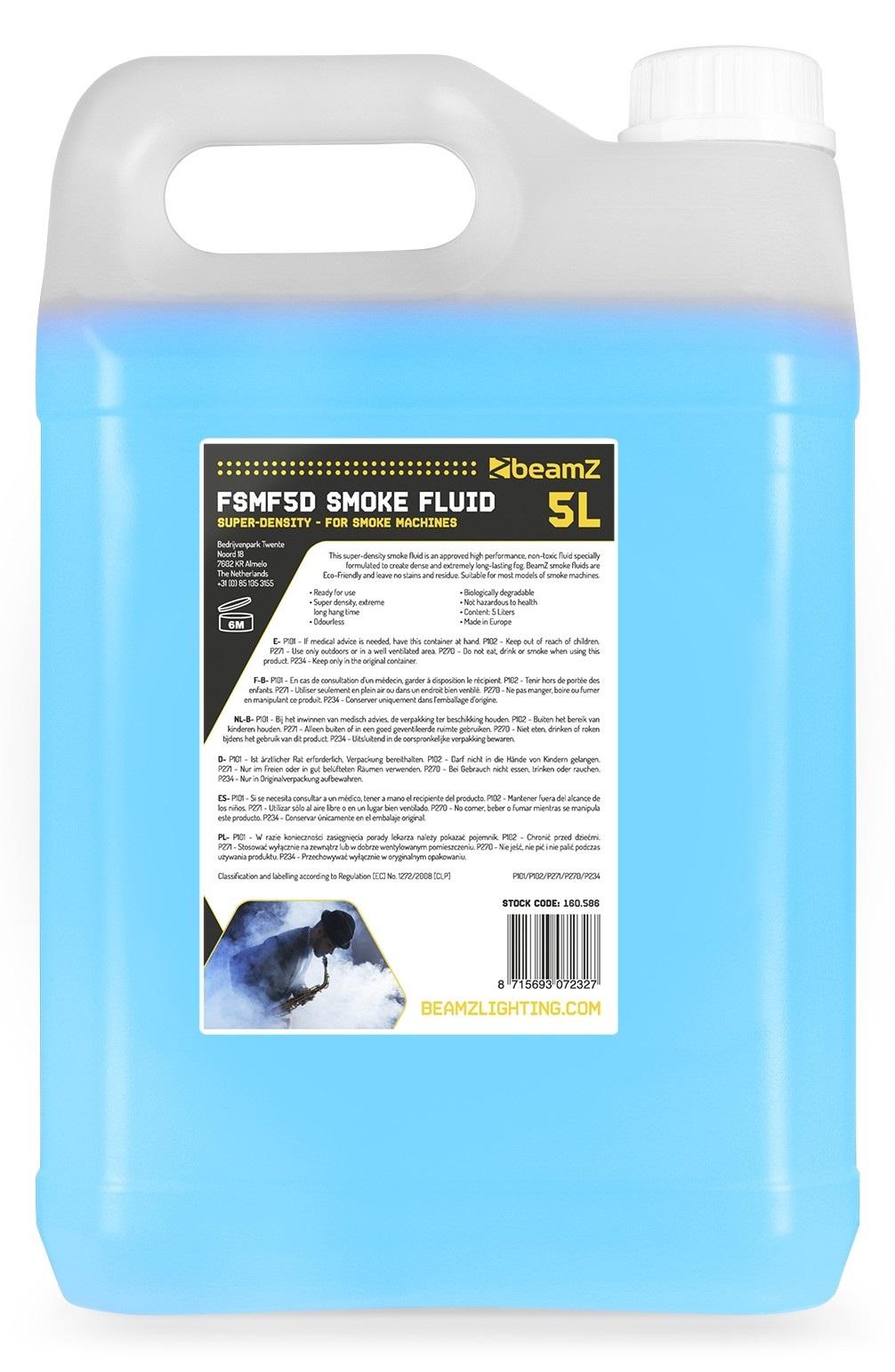 Liquido p/ Máquinas de Fumo (MUITO ALTA INTENSIDADE) 5L - beamZ