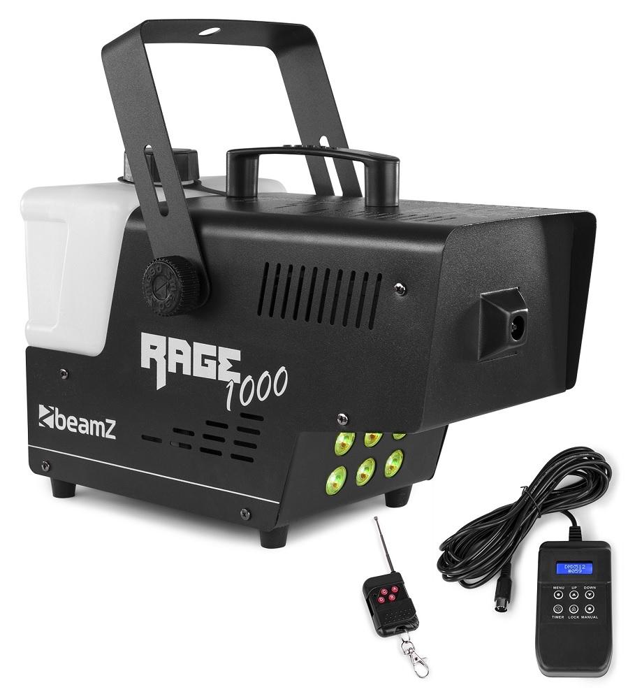 Máquina de Fumos 1000W DMX c/ 6 LEDs RGB e Controlador Temporizado (RAGE 1000LED) - beamZ