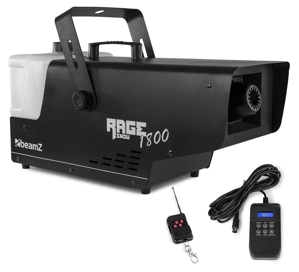 Máquina de Neve DMX c/ Controlador e Temporizador s/ Fios (RAGE 1800 SNOW) - beamZ