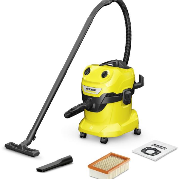 Aspirador de Pó/Líquidos WD 4 V - 20/5/22 20L 1000W (Amarelo/Preto) - KARCHER