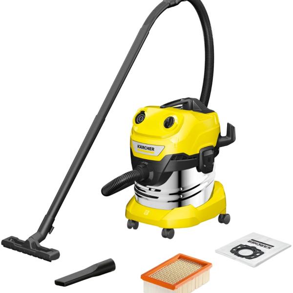 Aspirador de Pó/Líquidos WD 4 S V - 20/5/22 20L 1000W (Amarelo) - KARCHER