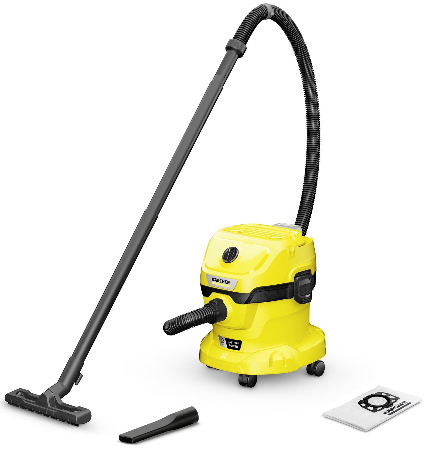 Aspirador de Pó/Líquidos s/ Fios WD 2 - 18 12L 225W (Amarelo/Preto) - KARCHER