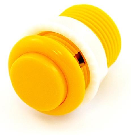 Botão Pulsador p/ Consolas de Arcade 12V/1A (35 x 46mm) - Amarelo