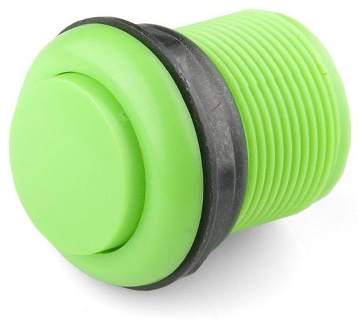 Botão Pulsador p/ Consolas de Arcade 12V/1A (35 x 46mm) - Verde