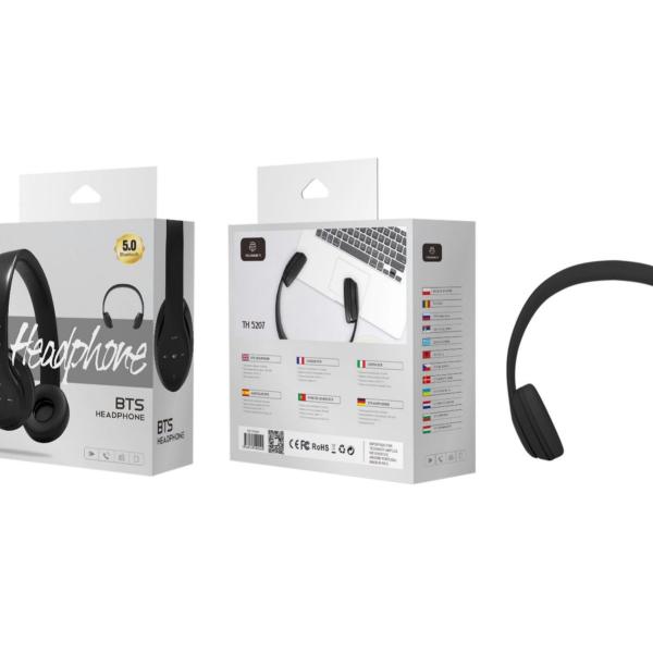 Auscultadores Bluetooth Com Microfone?Bt-Sd-Fm-Atende Chamadas?Preto