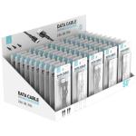 Cabo De Dados Em Pvc Preto Branco 1M 2.4A (Caixa De Apresentacao) 50Pcs Tf58061-10Pcs Tf58062-10Pcs Tf58063-10Pcs Tf58064-10Pcs Tf58065-10Pcs