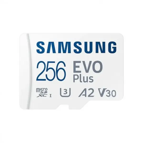 Cartão Memória EVO Plus MicroSDXC UHS - I 256GB (Classe U3, V30, A2) + Adaptador SD - SAMSUNG