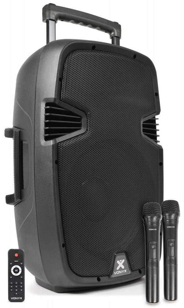 Coluna Amplificada Portátil ABS 12 500W MP3/USB/SD/2xUHF/BLUETOOTH (SPJ - PA912) - VONYX