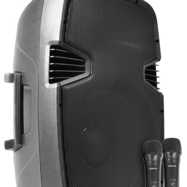 Coluna Amplificada Portátil ABS 15 700W MP3/USB/SD/2xUHF/BLUETOOTH (SPJ - PA915) - VONYX