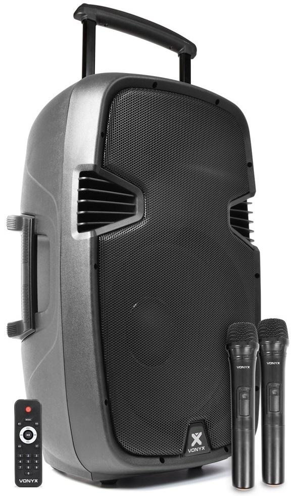 Coluna Amplificada Portátil ABS 15 700W MP3/USB/SD/2xUHF/BLUETOOTH (SPJ - PA915) - VONYX